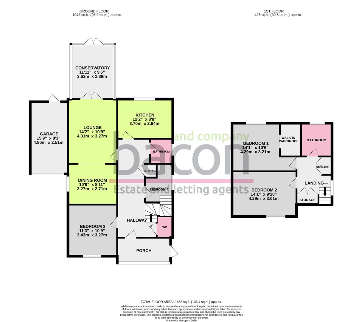 Floor Plan | Chalet - Detached | Brighton Road, Lancing, West Sussex, BN15 8JR | For Sale
